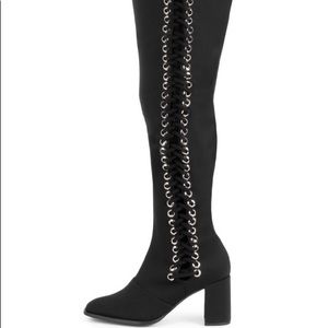 Jeffery Cambell over the knee boots black
